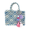 Empire Cove Gift Set for Women Mom Sister - Mini Tote Bag comes with a cute Tassel - Purse Handbags Satchel - Diamond Blue