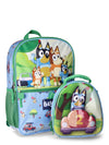 BBC Bluey Family Trip Kids 17" Laptop Backpack 2-Piece Set with Lunch Bag, Multi-Color