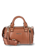 Madden NYC Women's Multi Zipper Barrel Bag, Cognac