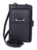 No Boundaries Women's Phone Crossbody Bag, Black