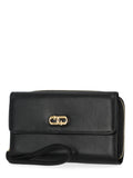 Time and Tru Women's Ainsley Bulk Clutch Vinyl Solid Black