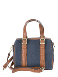 Time and Tru Women's Melissa Satchel Handbag, Denim Blue