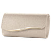 Yuanbang Women√¢¬Ä¬ôs PU Sequin Envelope Clutch, Golden