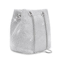 Locbbie Women's Rhinestone Bucket Evening Cross Body Bag, 1-Piece, Silver