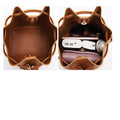 Sanviglor Crossbody Bag for Women Tassel Bucket Bag Drawstring Satchel Bag PU Leather Shoulder Handbag Brown