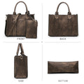 Women's 3Pcs Purse Handbag Shoulder Bag Tote Satchel Hobo Bag Briefcase Work Bag for Ladies