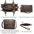 Women's 3Pcs Purse Handbag Shoulder Bag Tote Satchel Hobo Bag Briefcase Work Bag for Ladies